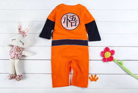 Unisex Dragon Ball Z Cosplay Son Goku Baby Jumpsuit